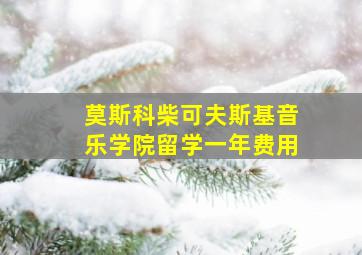 莫斯科柴可夫斯基音乐学院留学一年费用