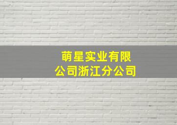 萌星实业有限公司浙江分公司