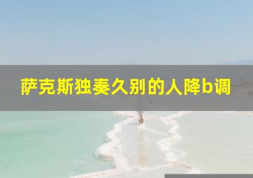 萨克斯独奏久别的人降b调