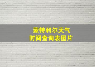 蒙特利尔天气时间查询表图片