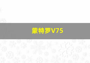 蒙特罗V75