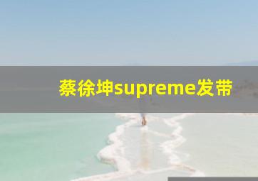 蔡徐坤supreme发带