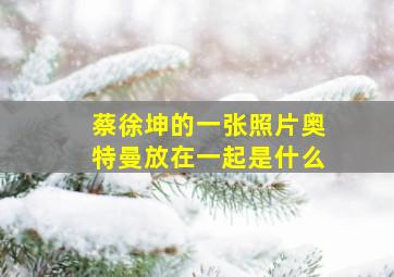 蔡徐坤的一张照片奥特曼放在一起是什么