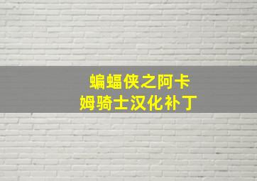 蝙蝠侠之阿卡姆骑士汉化补丁