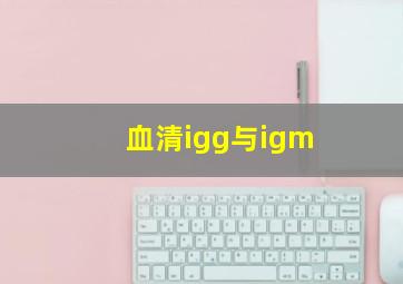 血清igg与igm