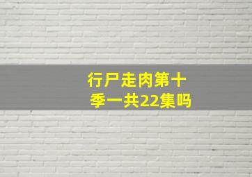 行尸走肉第十季一共22集吗