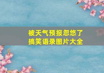 被天气预报忽悠了搞笑语录图片大全