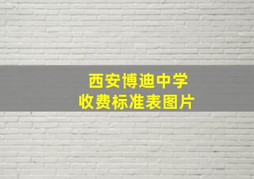 西安博迪中学收费标准表图片