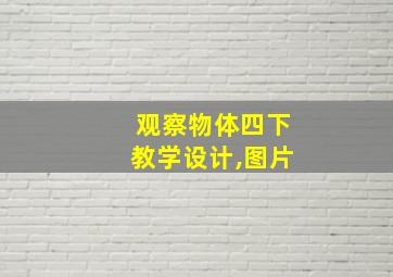 观察物体四下教学设计,图片