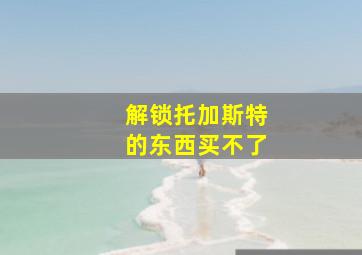 解锁托加斯特的东西买不了