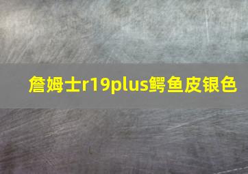 詹姆士r19plus鳄鱼皮银色