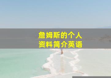 詹姆斯的个人资料简介英语