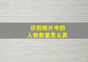 识别照片中的人物数量怎么弄