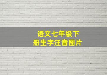 语文七年级下册生字注音图片