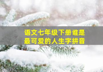 语文七年级下册谁是最可爱的人生字拼音