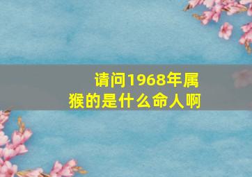 请问1968年属猴的是什么命人啊