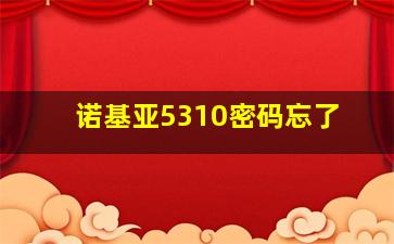 诺基亚5310密码忘了