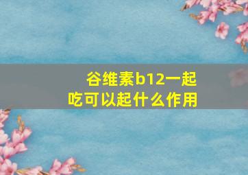 谷维素b12一起吃可以起什么作用