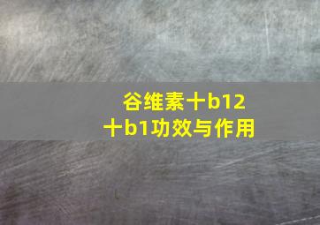 谷维素十b12十b1功效与作用