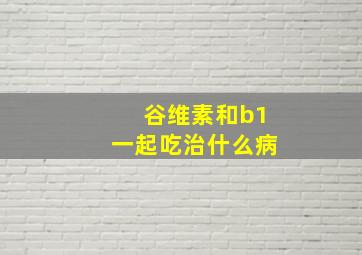 谷维素和b1一起吃治什么病