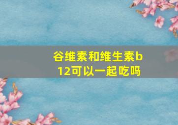 谷维素和维生素b12可以一起吃吗