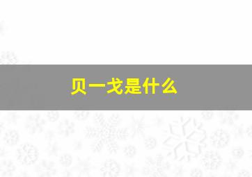 贝一戈是什么