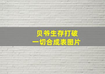 贝爷生存打破一切合成表图片