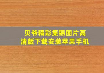 贝爷精彩集锦图片高清版下载安装苹果手机