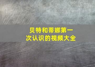 贝特和蒂娜第一次认识的视频大全