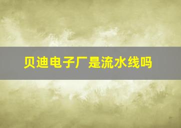 贝迪电子厂是流水线吗