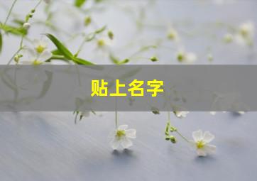 贴上名字