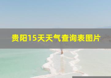 贵阳15天天气查询表图片