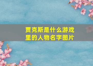 贾克斯是什么游戏里的人物名字图片