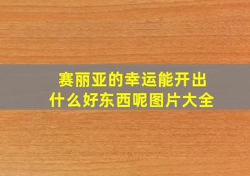 赛丽亚的幸运能开出什么好东西呢图片大全