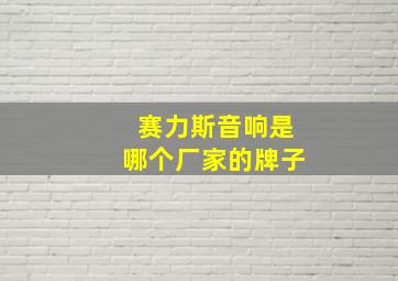 赛力斯音响是哪个厂家的牌子