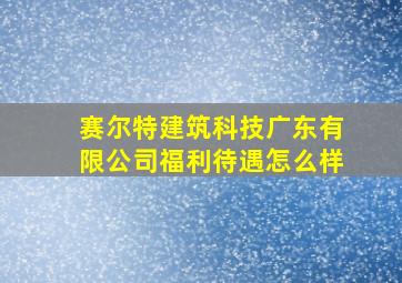 赛尔特建筑科技广东有限公司福利待遇怎么样