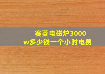 赛菱电磁炉3000w多少钱一个小时电费