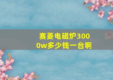 赛菱电磁炉3000w多少钱一台啊