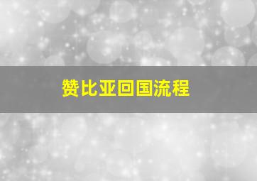 赞比亚回国流程