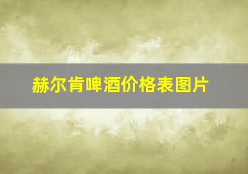 赫尔肯啤酒价格表图片