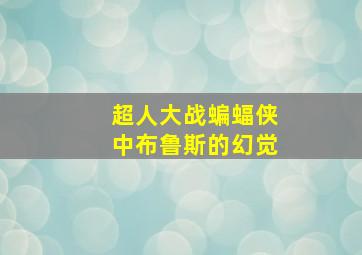 超人大战蝙蝠侠中布鲁斯的幻觉