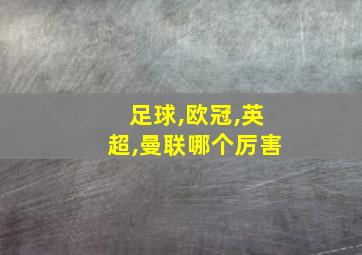 足球,欧冠,英超,曼联哪个厉害