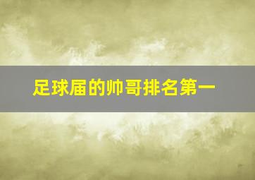 足球届的帅哥排名第一