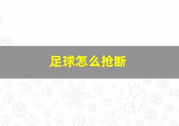 足球怎么抢断