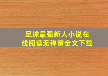 足球最强新人小说在线阅读无弹窗全文下载