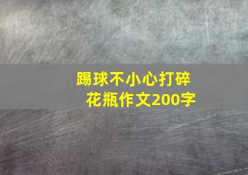 踢球不小心打碎花瓶作文200字