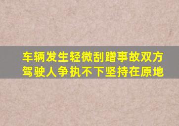 车辆发生轻微刮蹭事故双方驾驶人争执不下坚持在原地