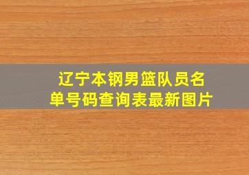 辽宁本钢男篮队员名单号码查询表最新图片