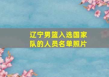 辽宁男篮入选国家队的人员名单照片