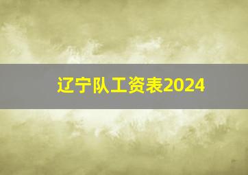 辽宁队工资表2024